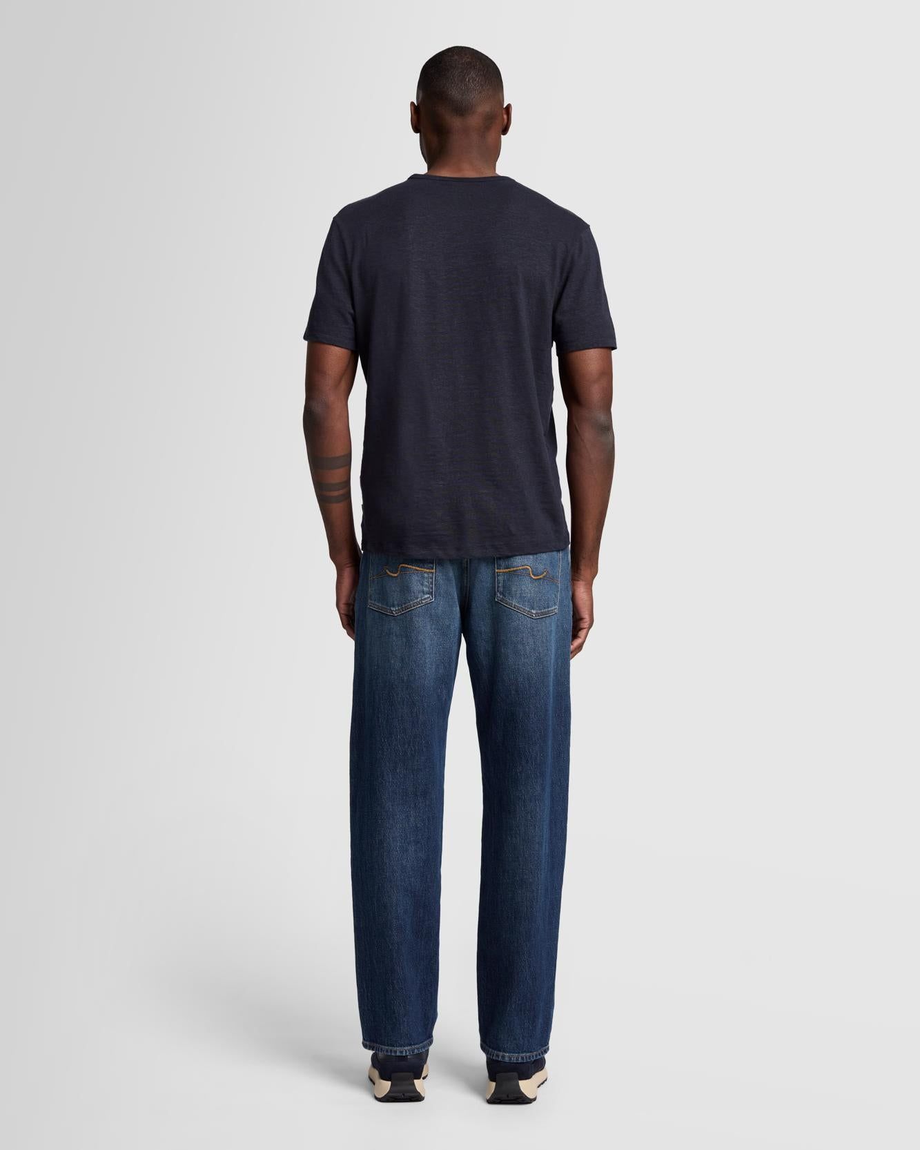 Linen Tee in Ocean Floor sold by 7 For All Mankind product image thumbnail 4