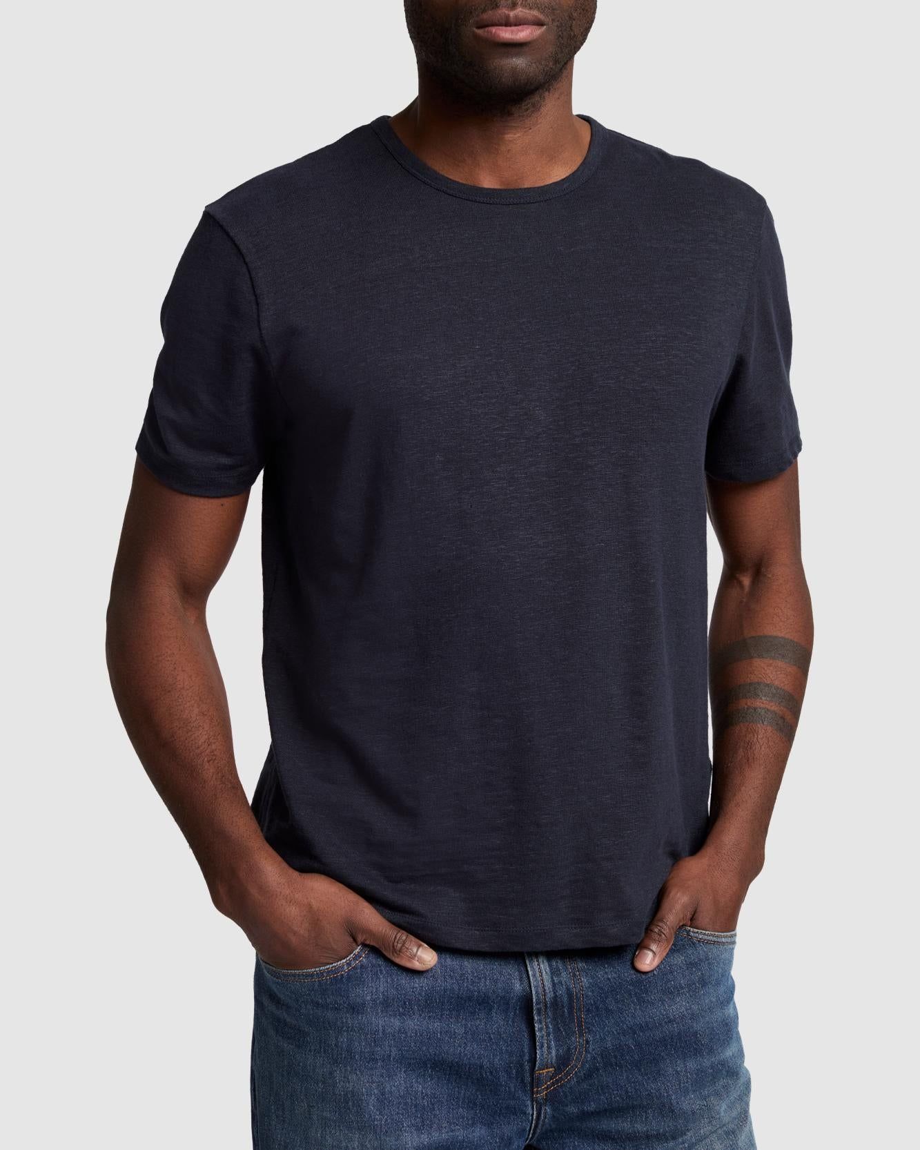 Linen Tee in Ocean Floor sold by 7 For All Mankind product image thumbnail 3
