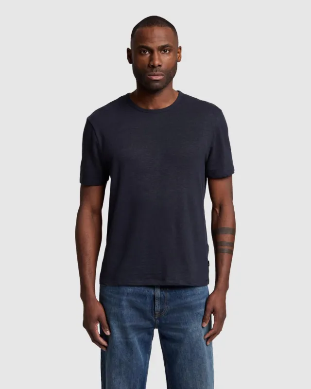 Linen Blend Tee in Ocean Floor sold by 7 For All Mankind