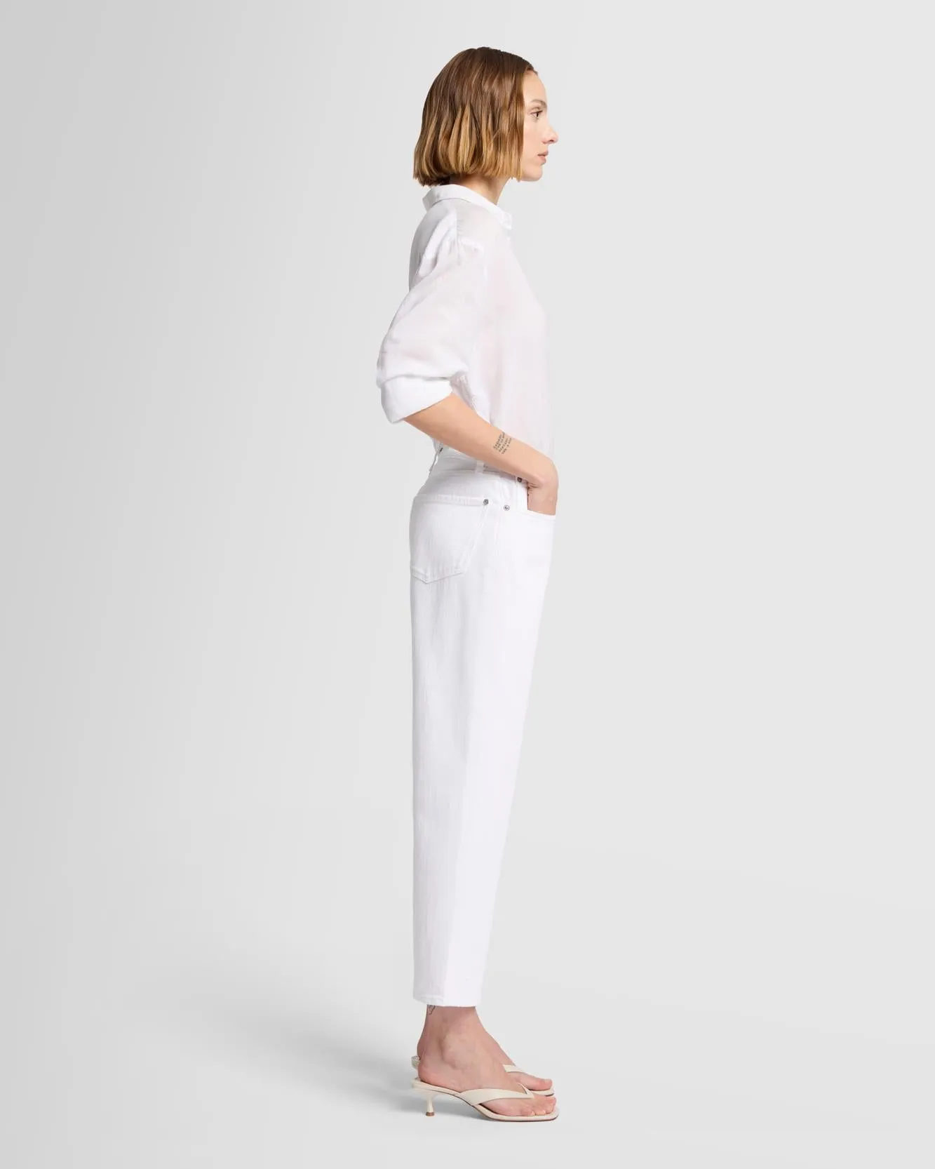 MANKIND Julia Boyfriend Jean in Snow White sold by 7 For All Mankind product image thumbnail 5