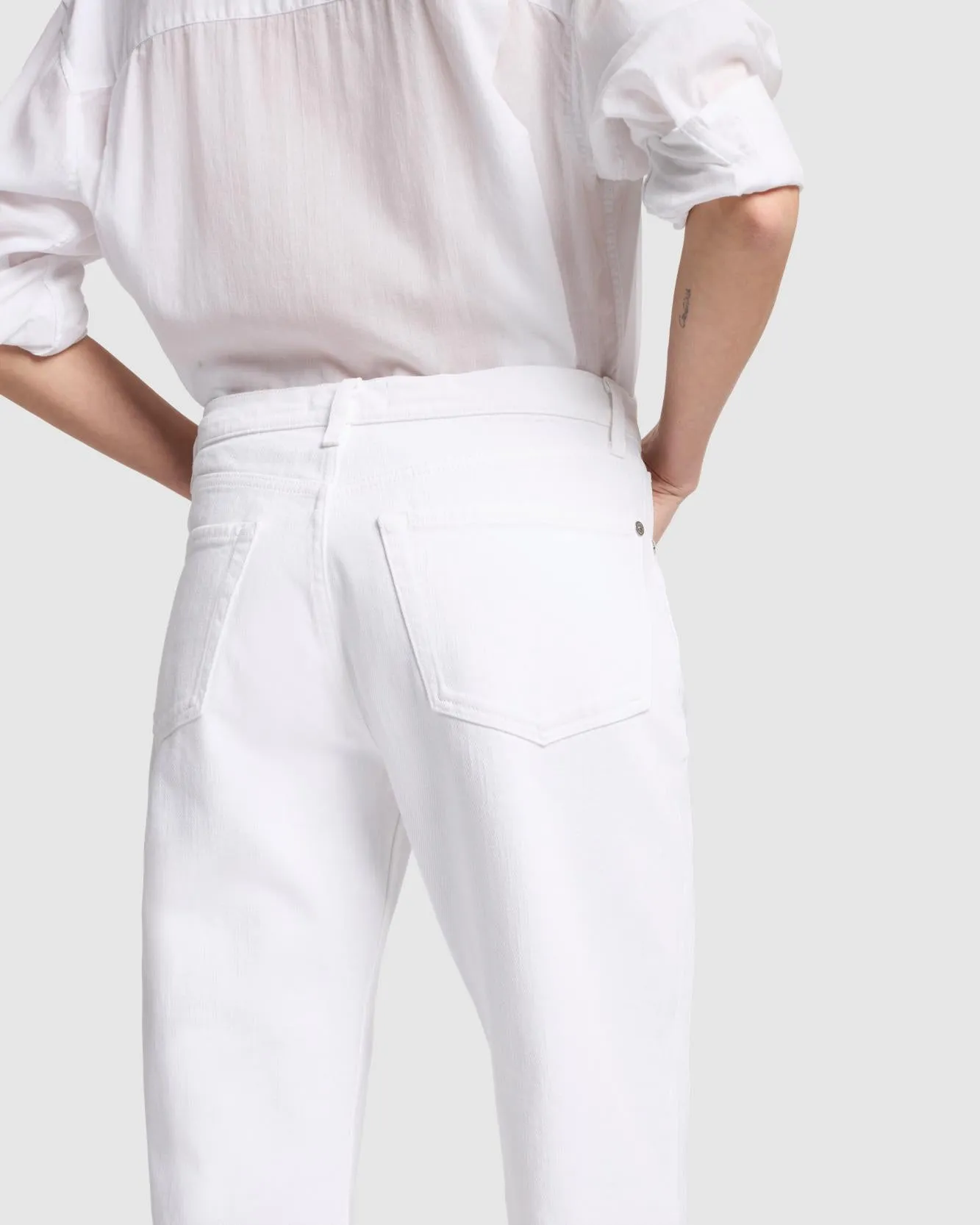 MANKIND Julia Boyfriend Jean in Snow White sold by 7 For All Mankind product image thumbnail 3