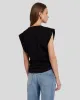 Ruched Sleeveless Tee in Black sold by 7 For All Mankind