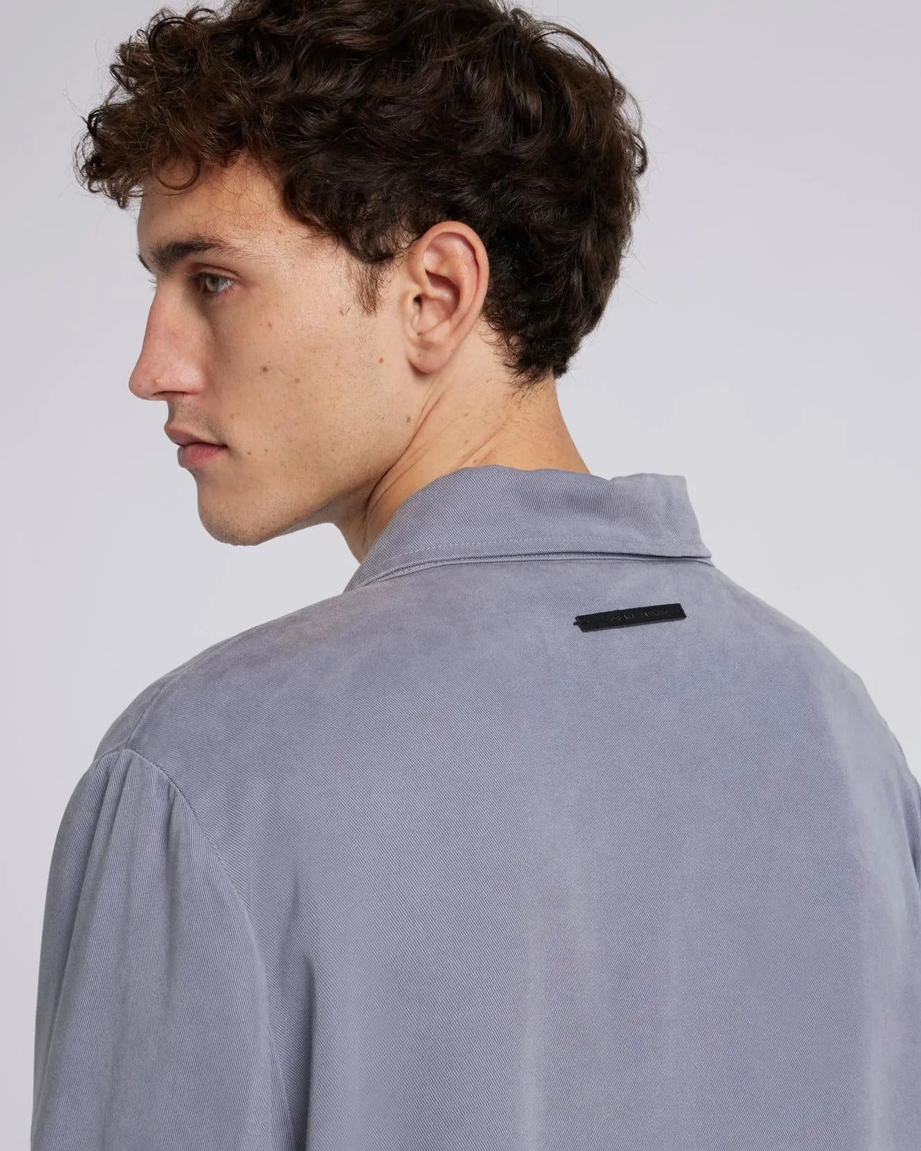 Weightless Shirt Jacket in Dusty Blue sold by 7 For All Mankind product image thumbnail 3