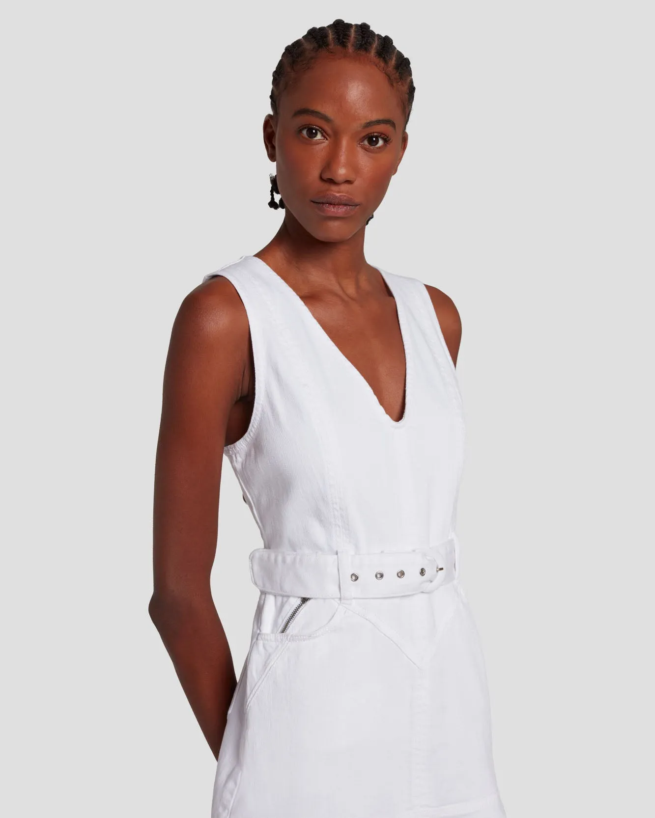 Pocket Dress In Brilliant White sold by 7 For All Mankind product image thumbnail 3