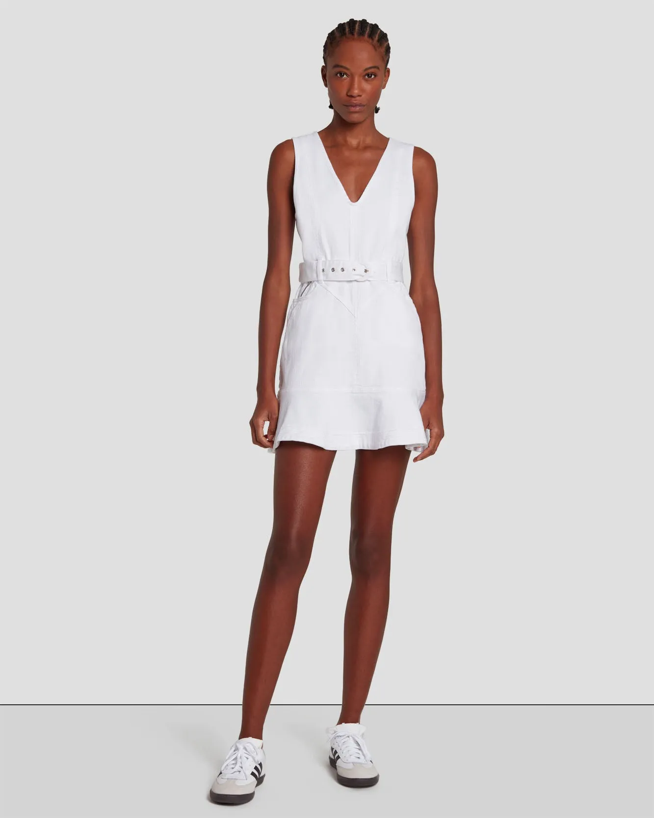 Pocket Dress In Brilliant White sold by 7 For All Mankind