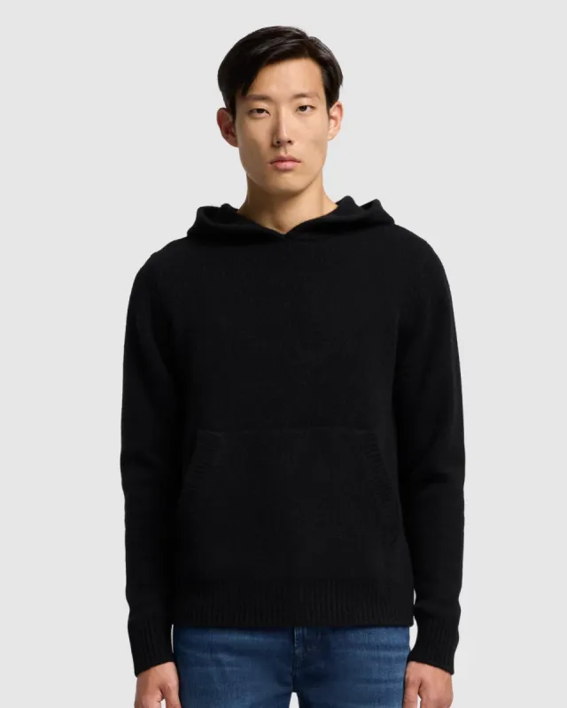 Thick Cashmere Hoodie in Black sold by 7 For All Mankind