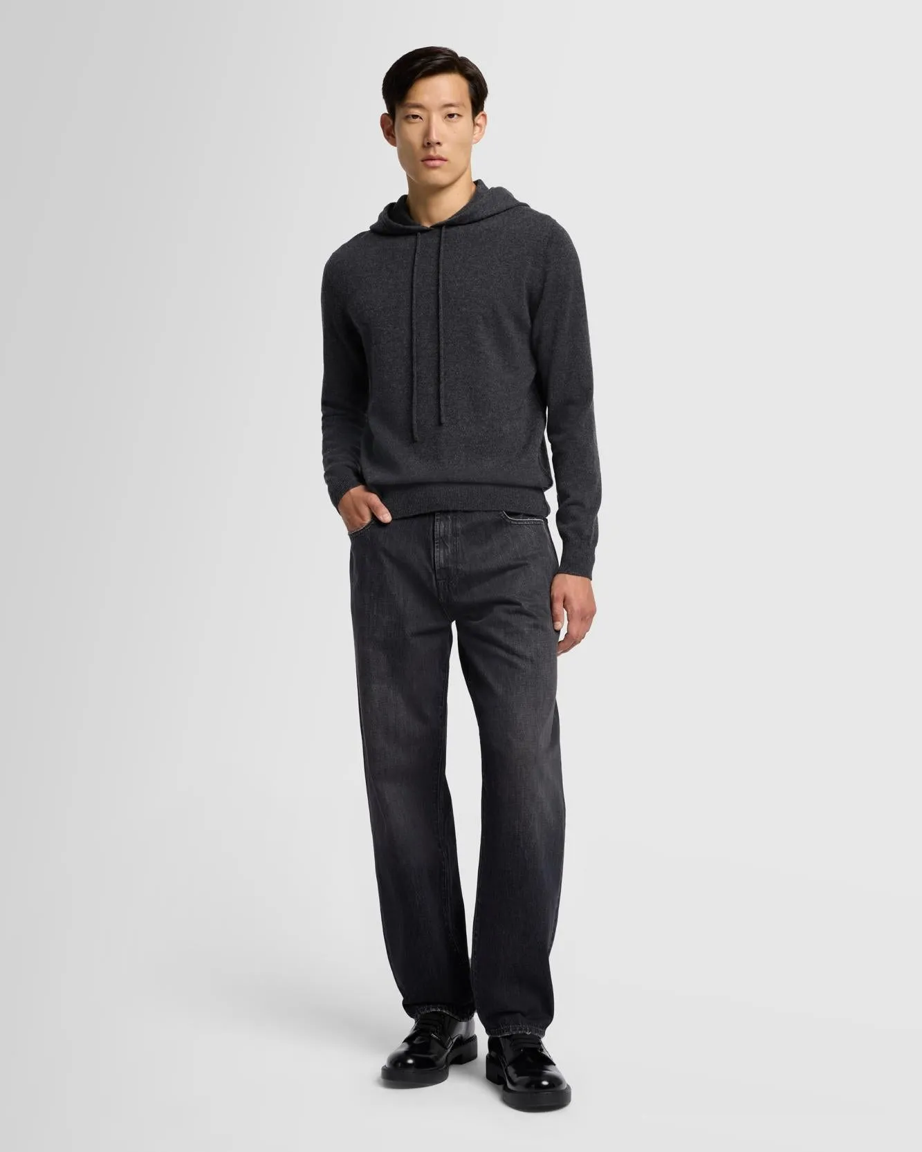 Cashmere Hoodie in Dark Grey sold by 7 For All Mankind product image thumbnail 2