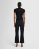 Cashmere Mock Neck Short Sleeve Sweater in Black sold by 7 For All Mankind
