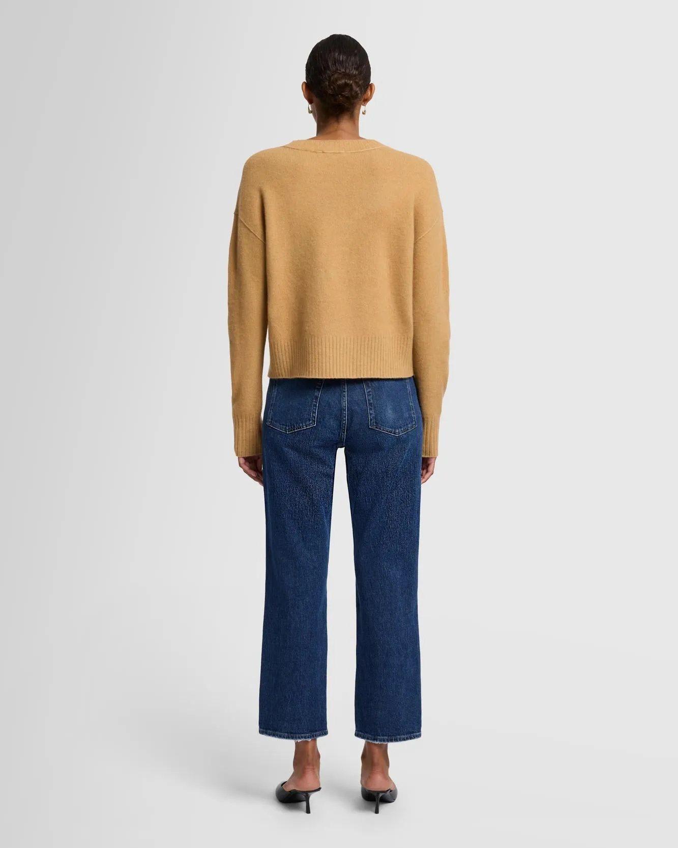 Cashmere Blend Crewneck Sweater in Porcini sold by 7 For All Mankind product image thumbnail 4