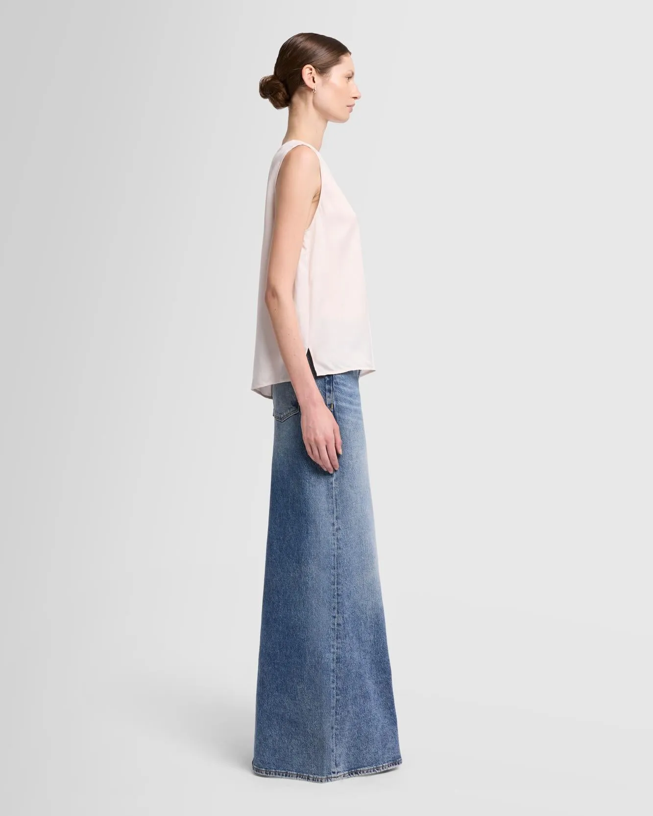 Cupro Sleeveless Top in Milk sold by 7 For All Mankind product image thumbnail 5