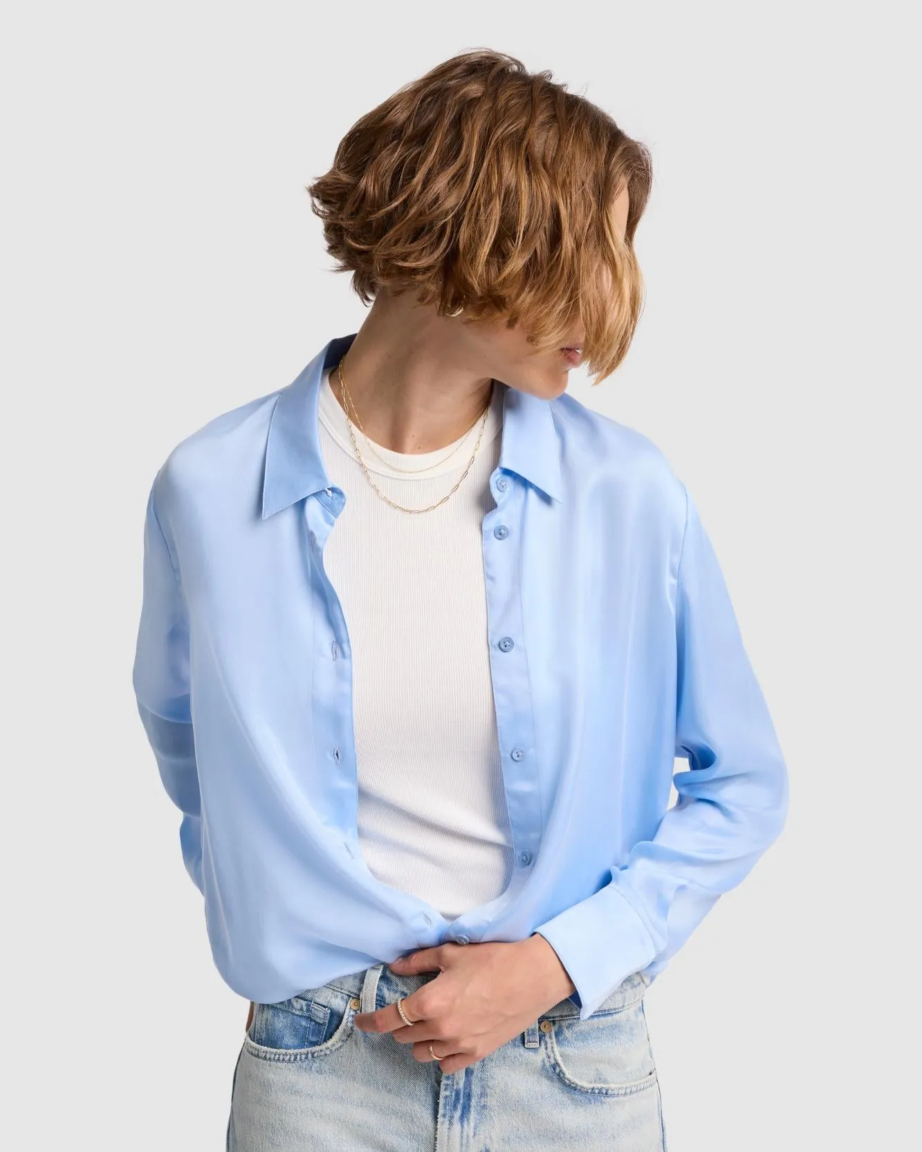 Cupro Shirt in Starburst sold by 7 For All Mankind product image thumbnail 3