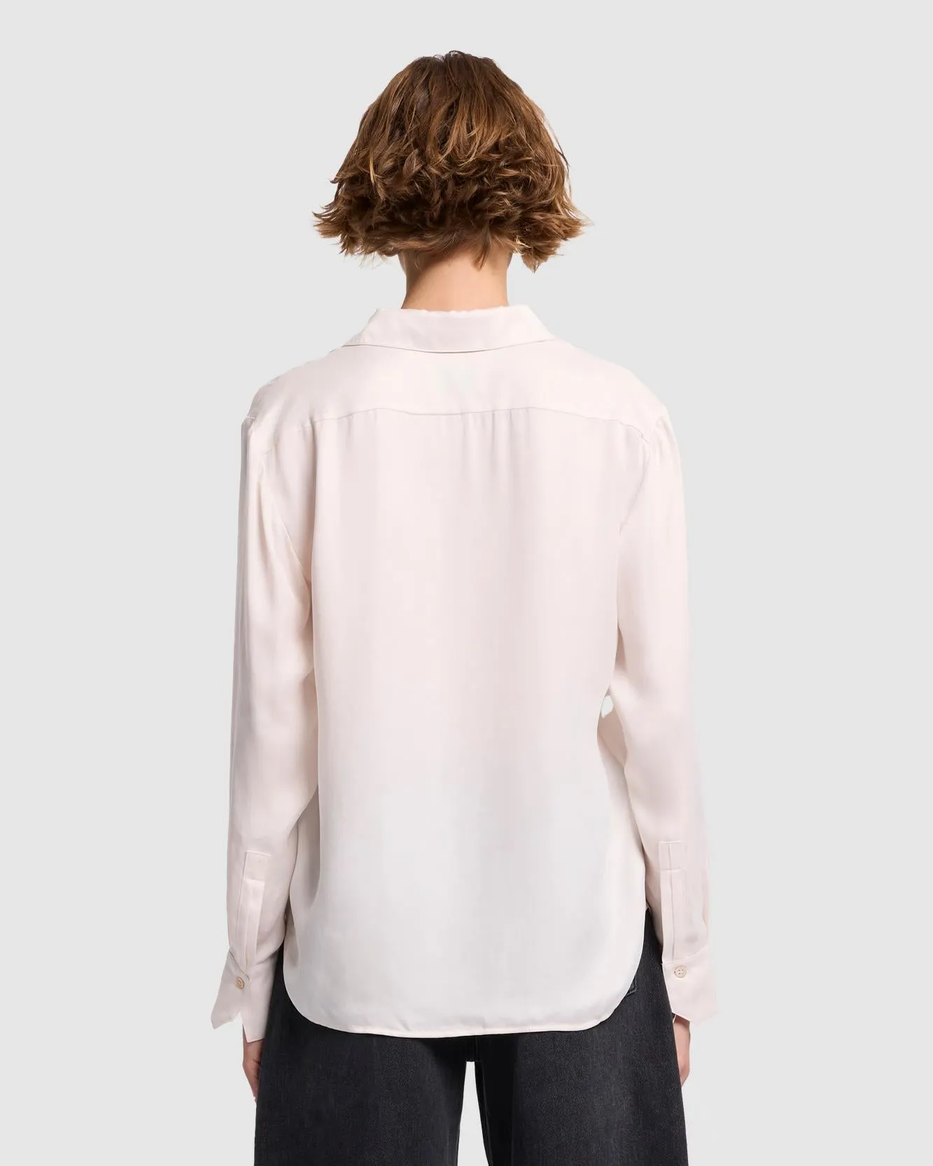 Cupro Shirt in Milk sold by 7 For All Mankind product image thumbnail 4