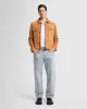 Suede Trucker Jacket in Biscuit sold by 7 For All Mankind