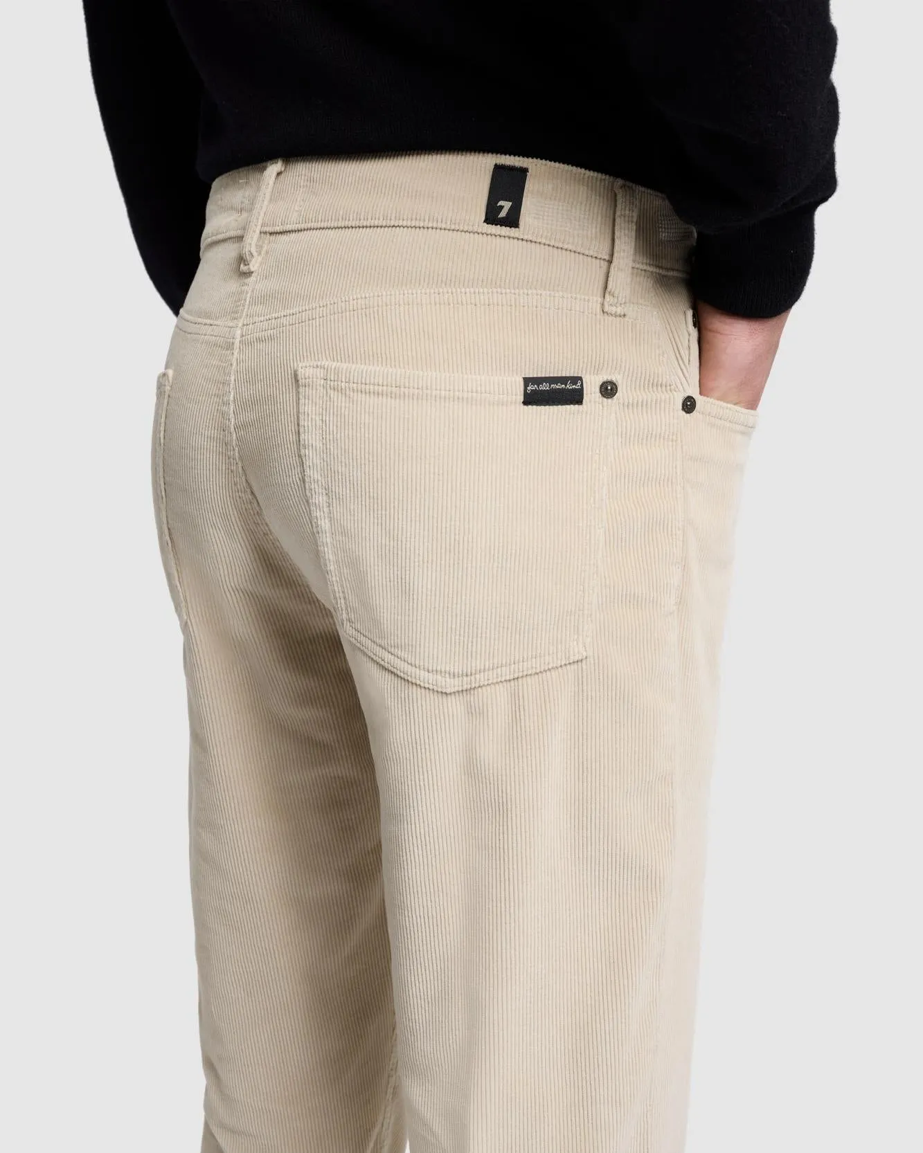 Corduroy Slimmy Tapered in Alabaster sold by 7 For All Mankind product image thumbnail 3