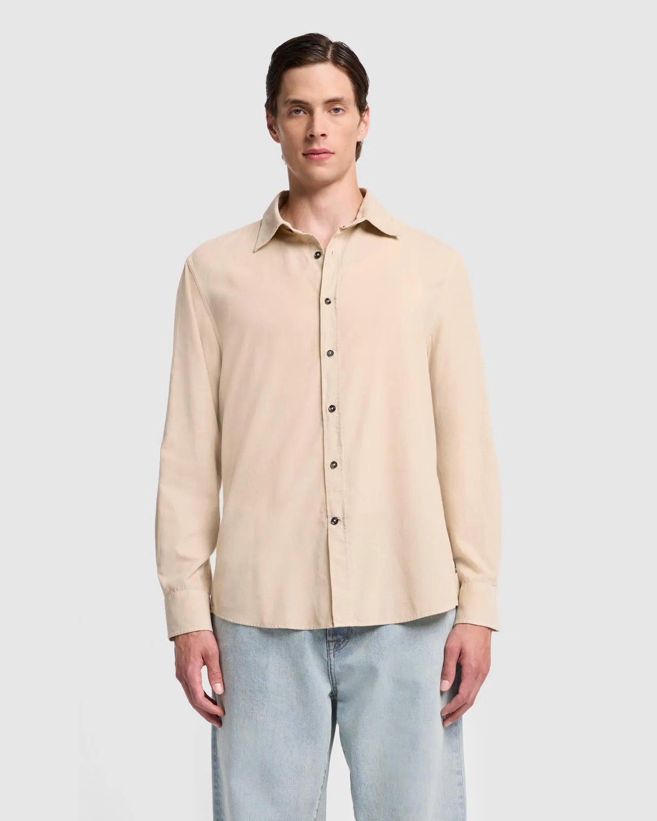 Corduroy Shirt in Alabaster sold by 7 For All Mankind