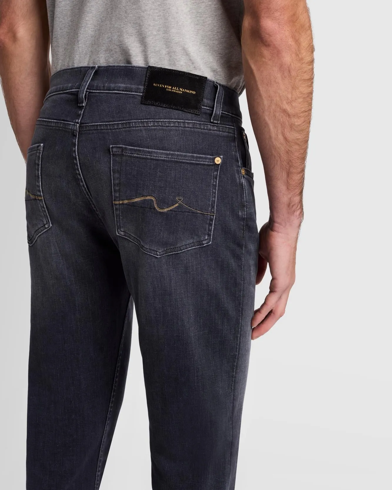 Stretch Teck Slimmy Tapered in Hyphen sold by 7 For All Mankind product image thumbnail 3