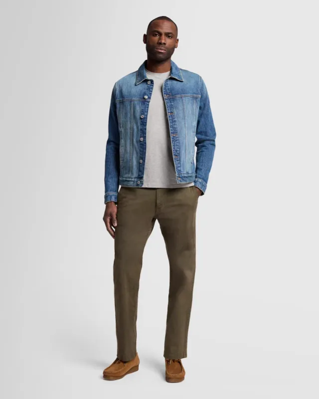Comfort Twill Chino in Nori Green sold by 7 For All Mankind