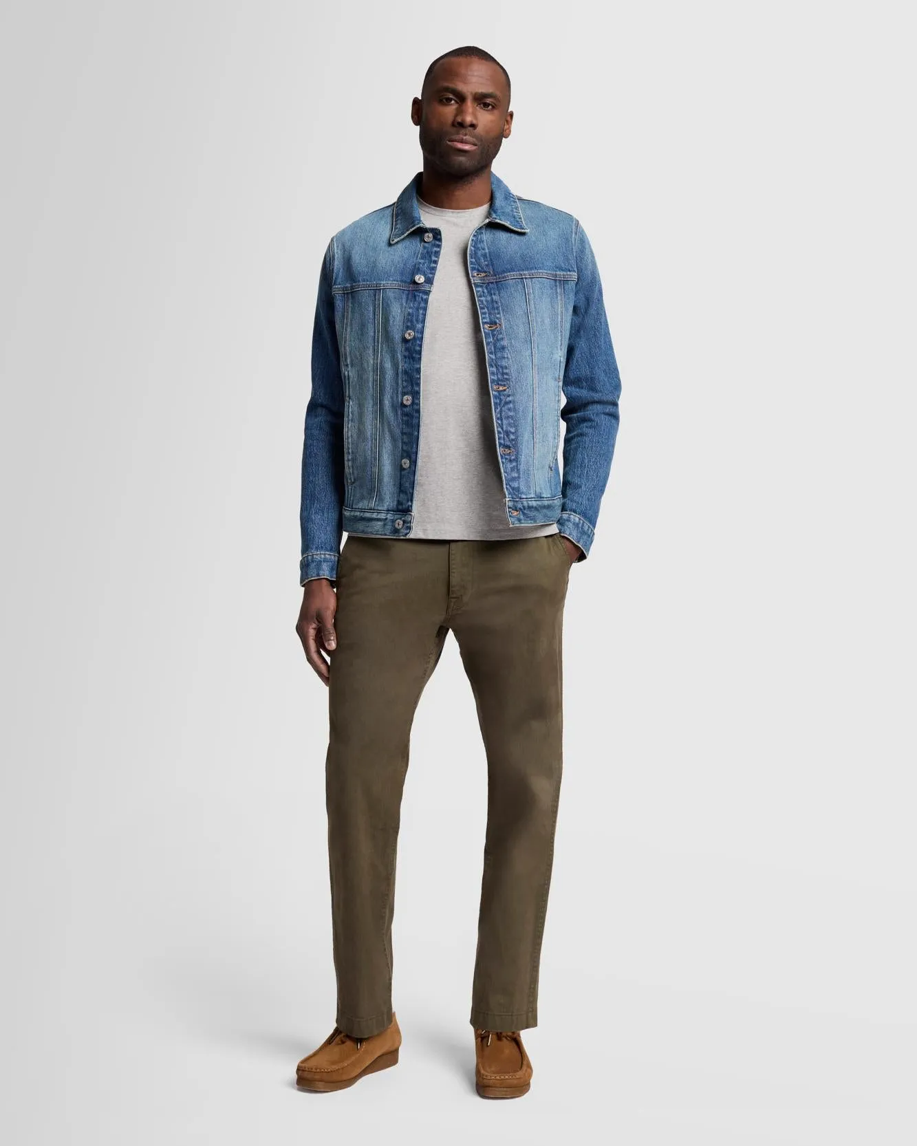 Comfort Twill Chino in Nori Green sold by 7 For All Mankind