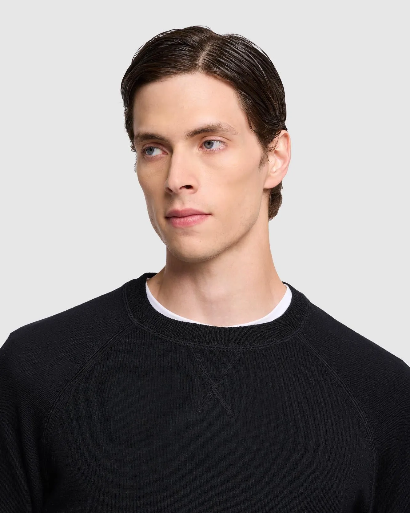 Merino Crewneck in Black sold by 7 For All Mankind product image thumbnail 3