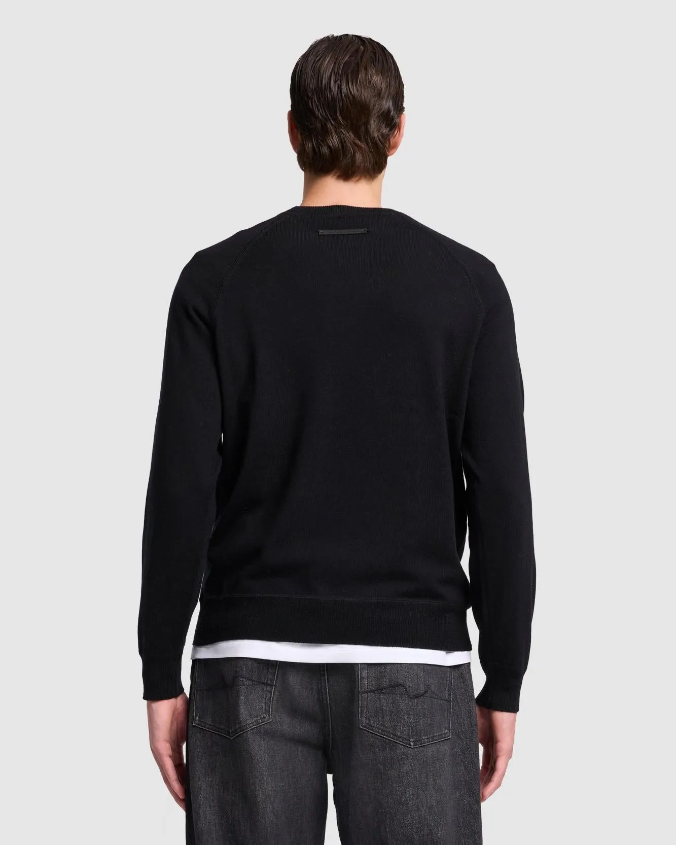 Merino Crewneck in Black sold by 7 For All Mankind product image thumbnail 4