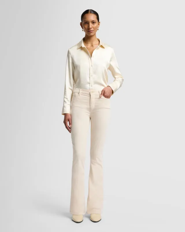 Velvet High Waist Ali in Eggshell sold by 7 For All Mankind
