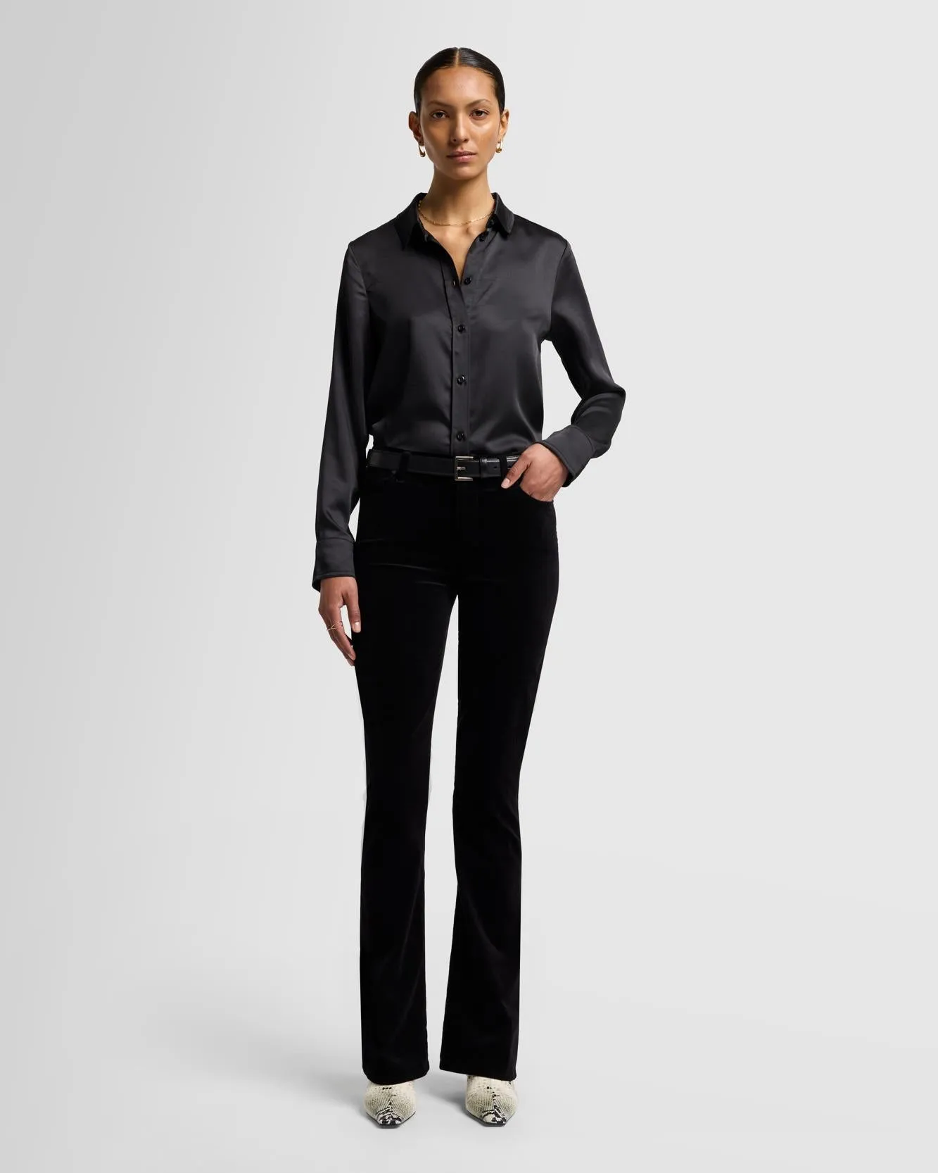 Velvet High Waist Ali in Black sold by 7 For All Mankind