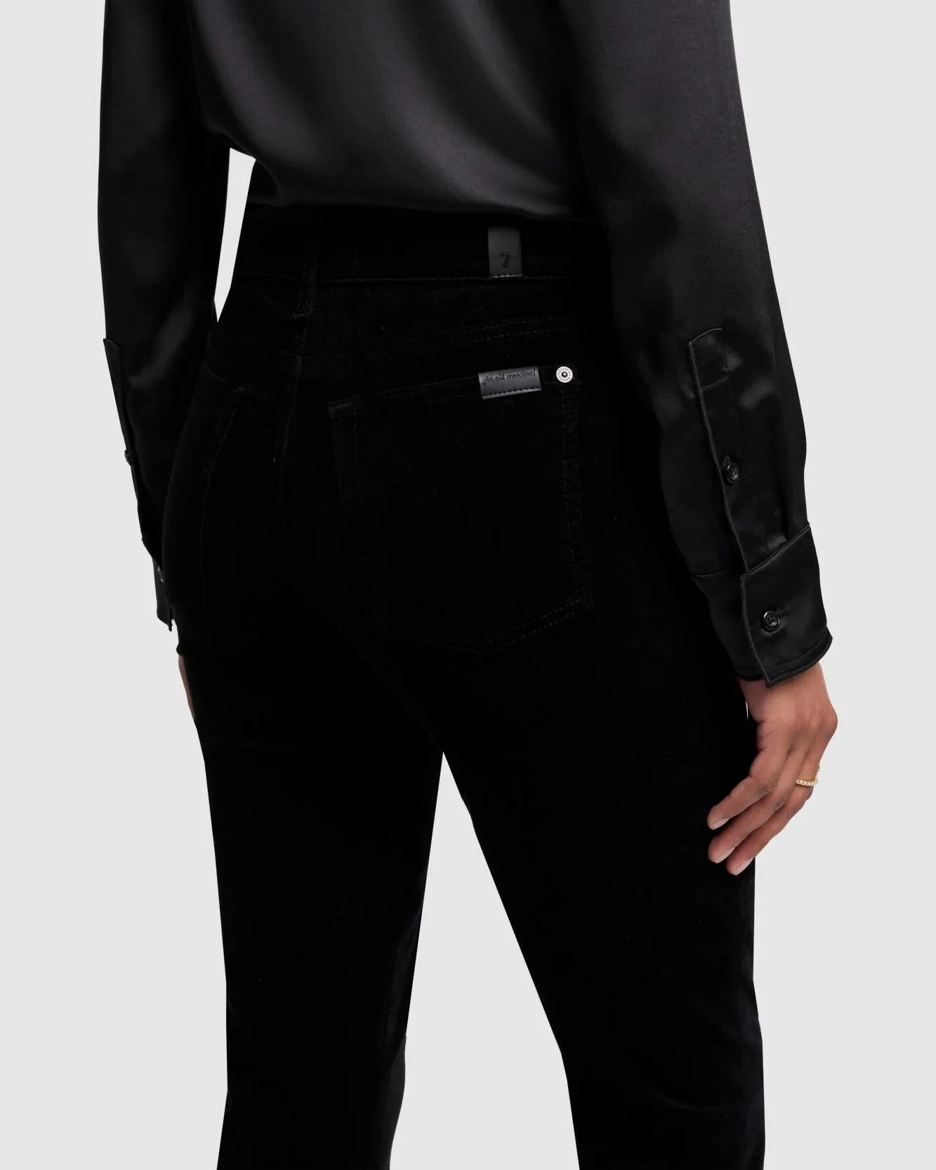 Velvet High Waist Ali in Black sold by 7 For All Mankind product image thumbnail 5