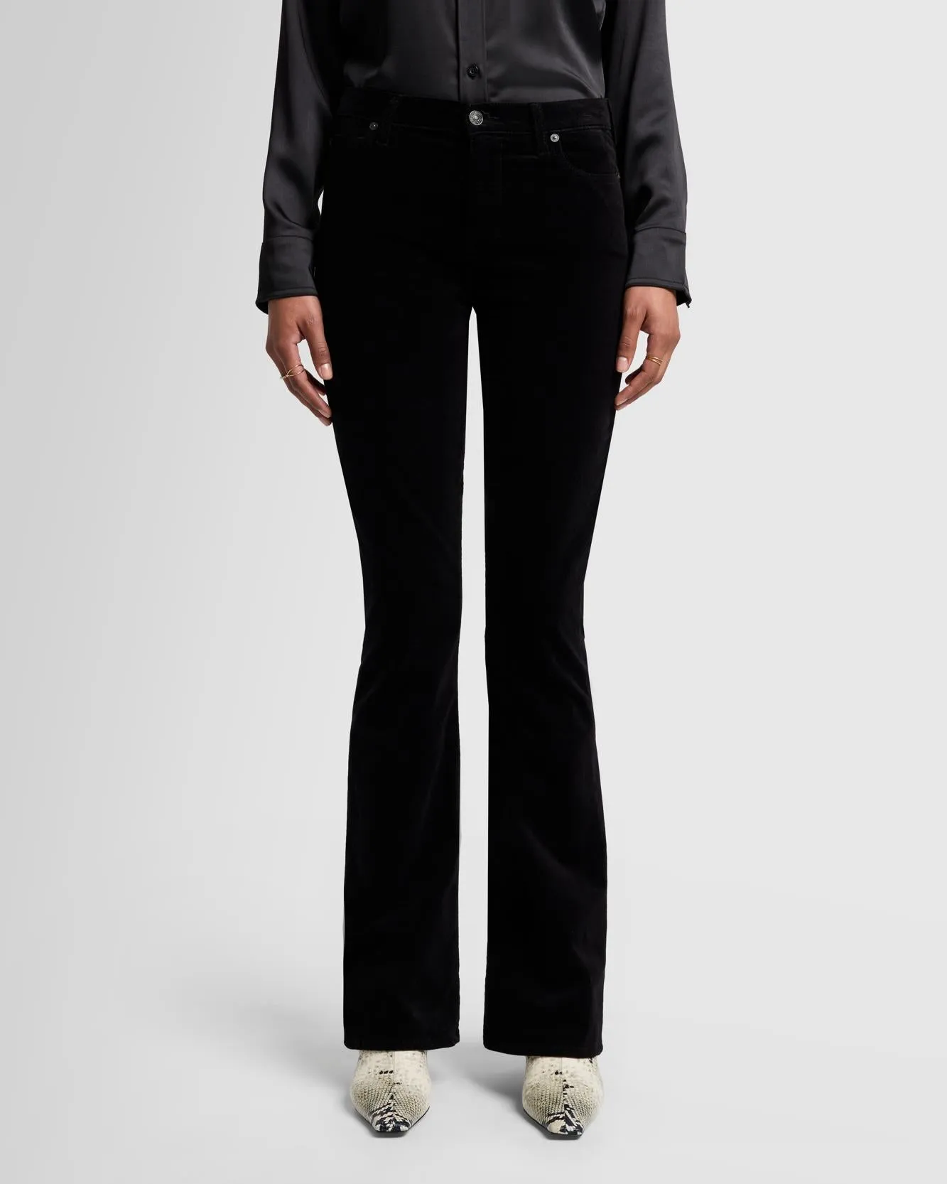 Velvet High Waist Ali in Black sold by 7 For All Mankind product image thumbnail 2