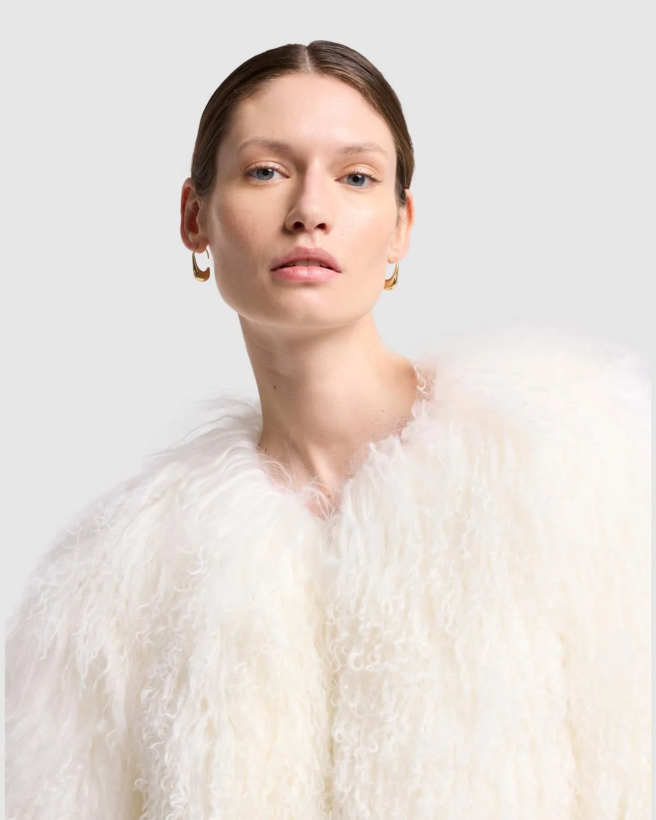 Shearling Fur Jacket in Milk sold by 7 For All Mankind product image thumbnail 3