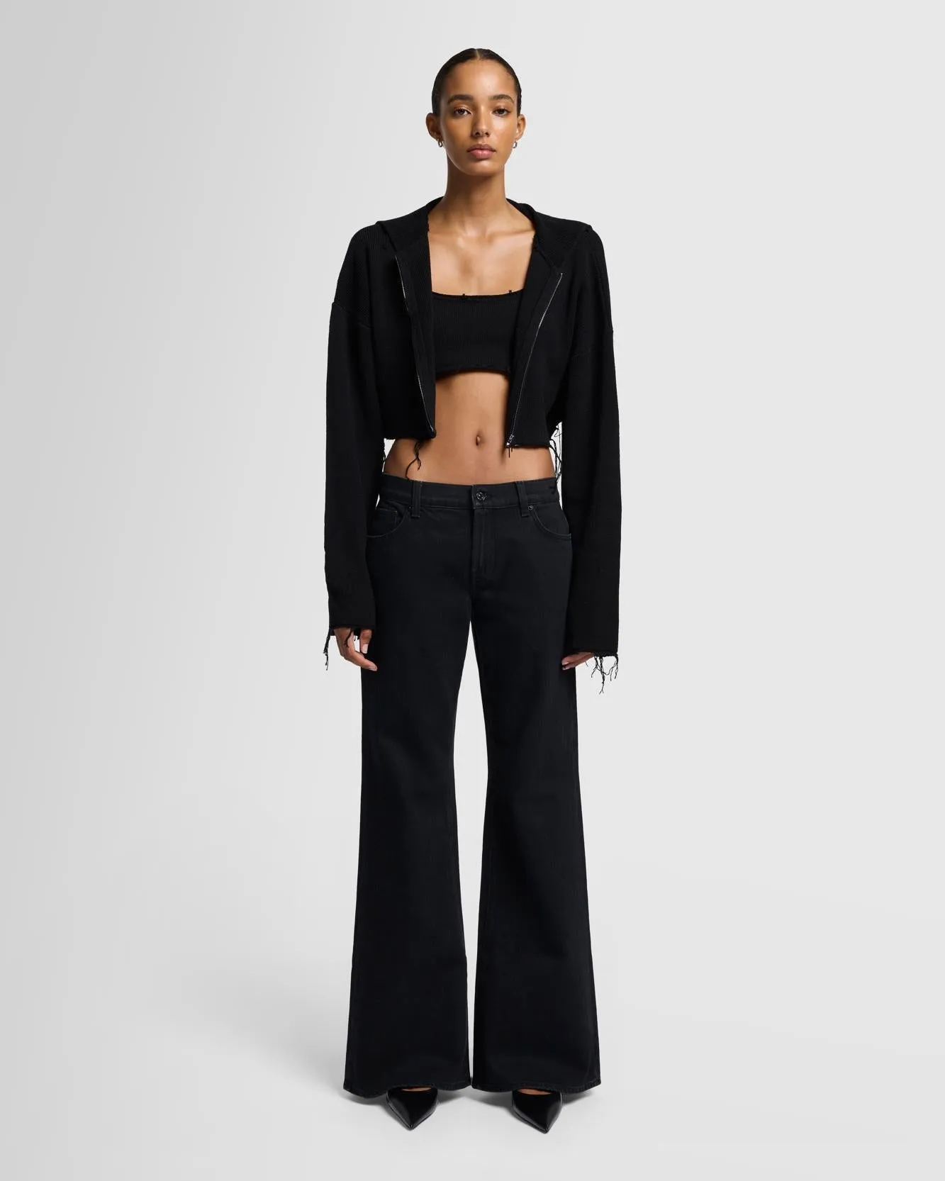 MANKIND Spencer Flare in Rinsed Black sold by 7 For All Mankind