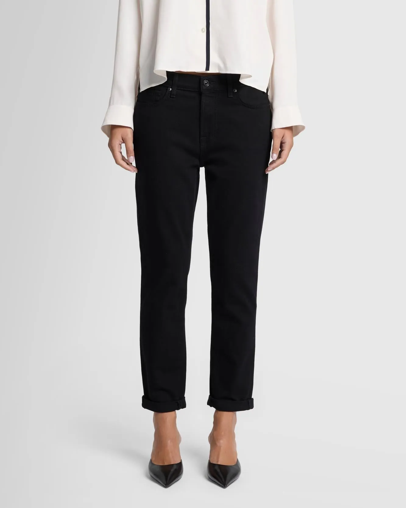 Josefina Boyfriend in Black sold by 7 For All Mankind product image thumbnail 3
