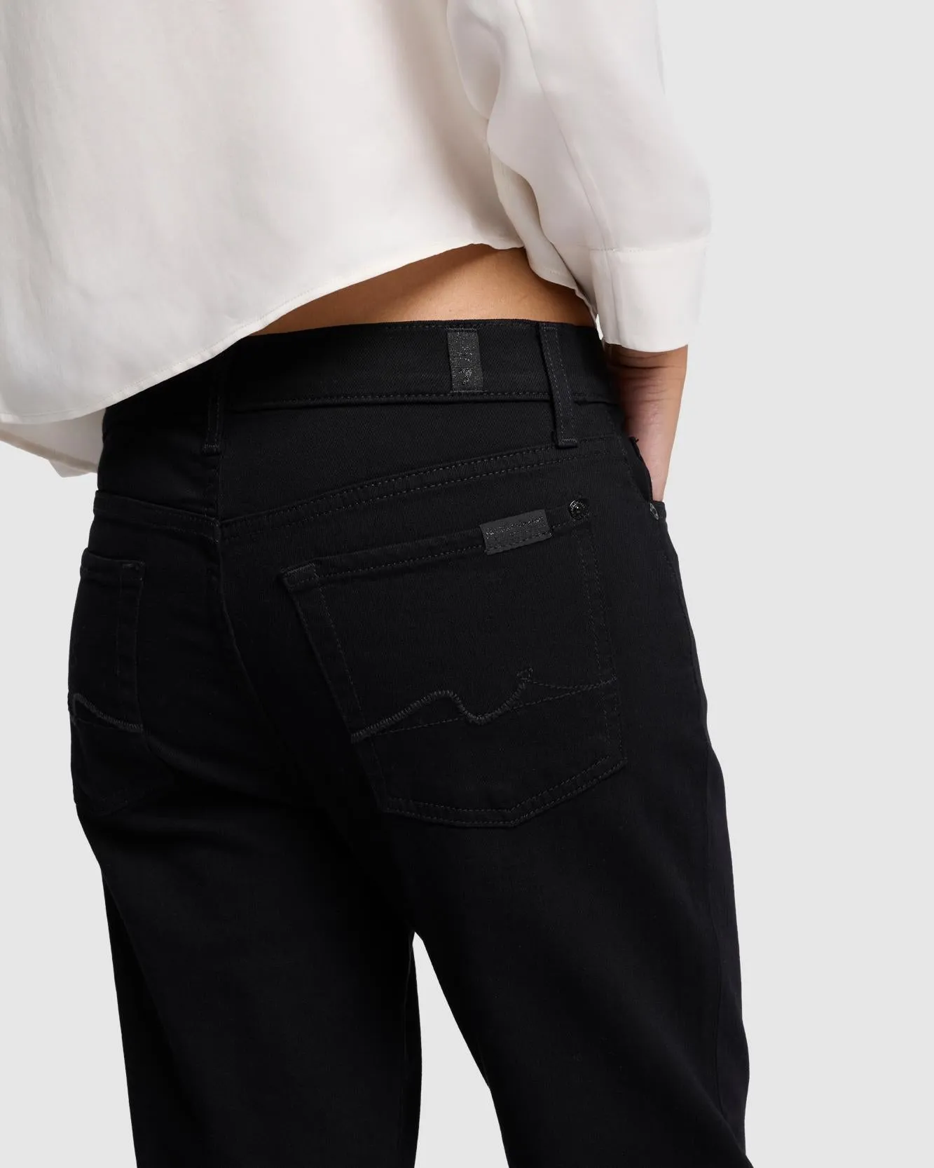 Josefina Boyfriend in Black sold by 7 For All Mankind product image thumbnail 2