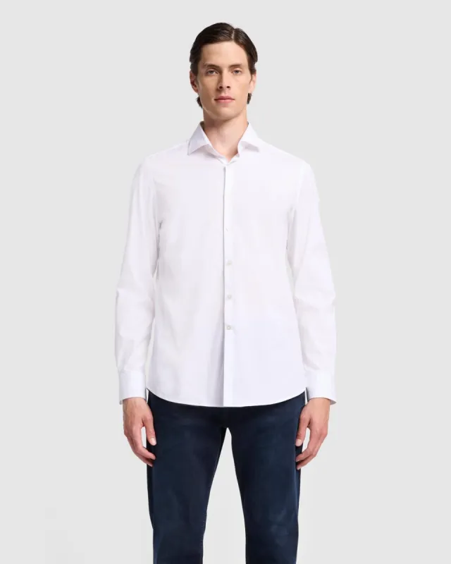 Long Sleeve Poplin Shirt in White sold by 7 For All Mankind