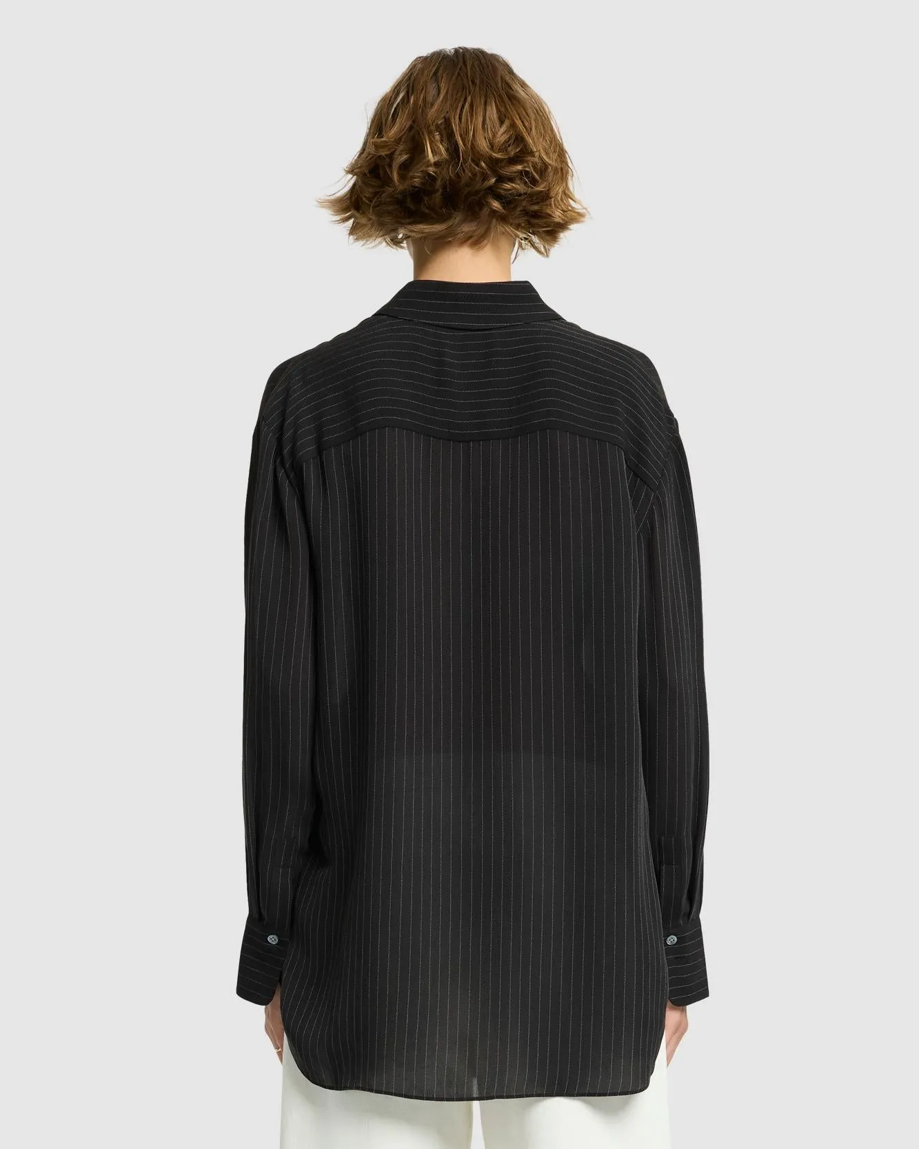 Oversized Button Up in Pinstripes sold by 7 For All Mankind product image thumbnail 4