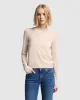Cashmere Mock Neck Sweater in Oatmeal sold by 7 For All Mankind