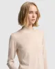 Cashmere Mock Neck Sweater in Oatmeal sold by 7 For All Mankind