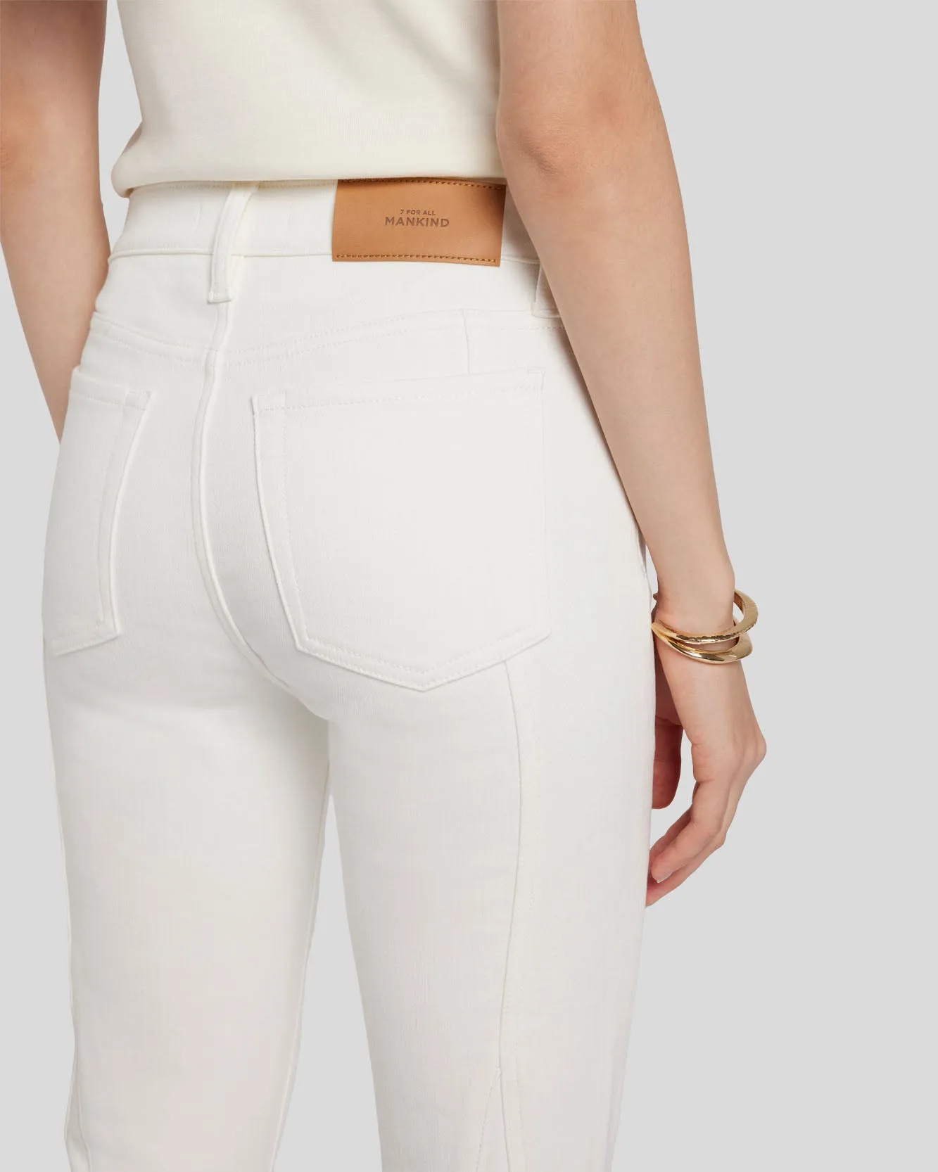 Seamed High Waist Ali in Sunny sold by 7 For All Mankind product image thumbnail 5