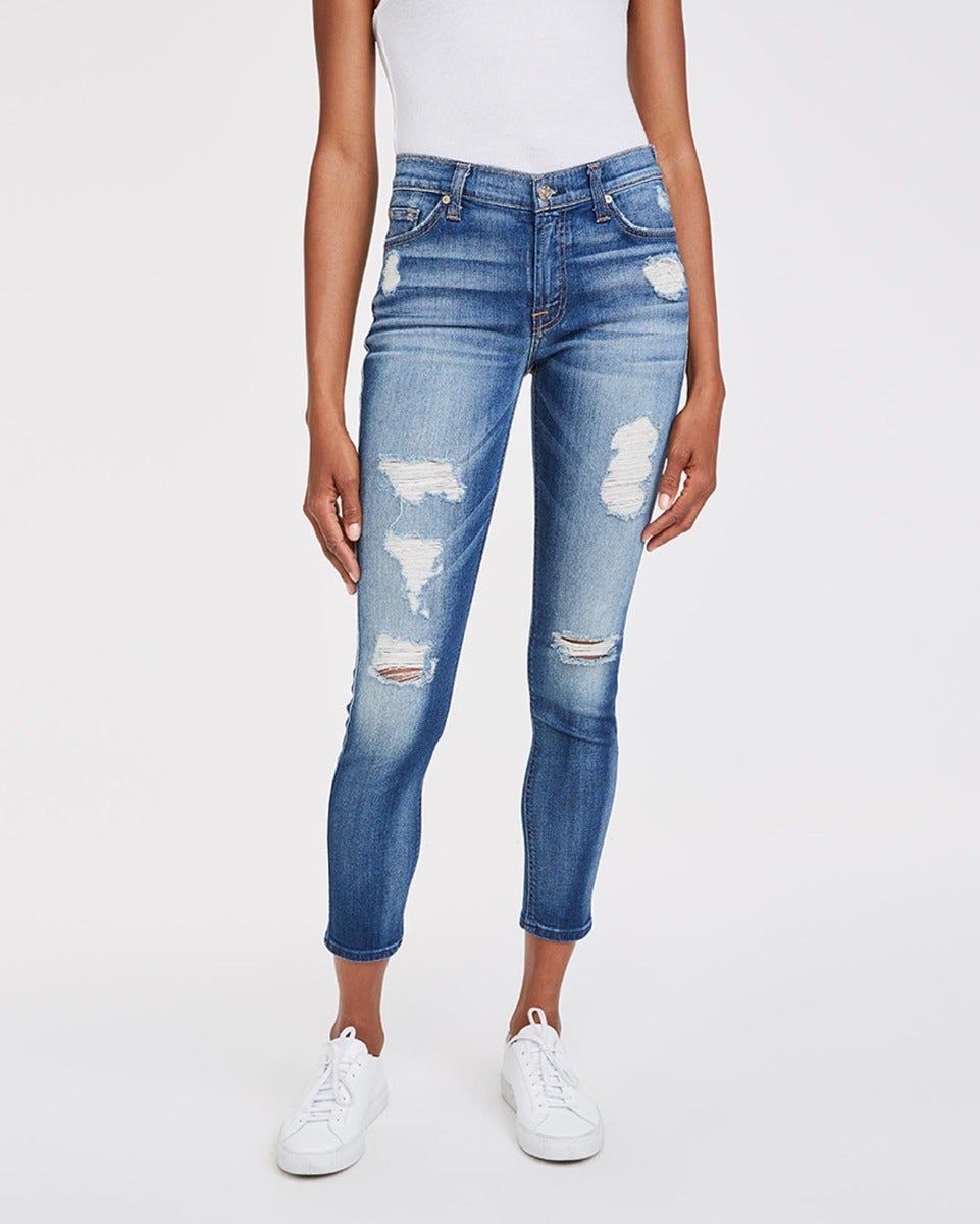 Ankle Skinny in Distressed Authentic Light sold by 7 For All Mankind product image thumbnail 2