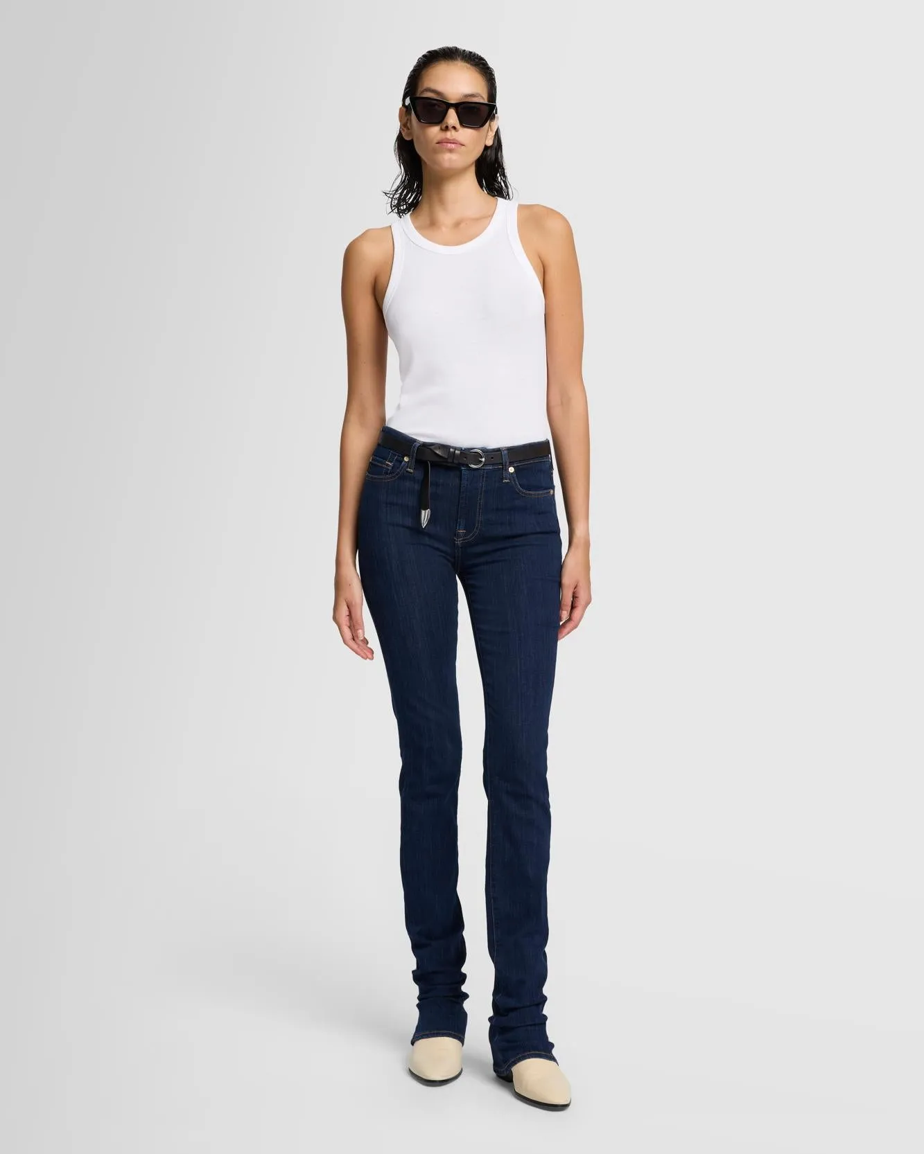 Stacked Skinny in Lead sold by 7 For All Mankind