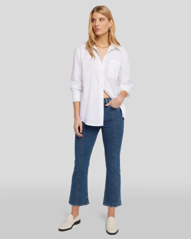 Luxe Vintage Seamed High Waist Slim Kick in Daisy sold by 7 For All Mankind