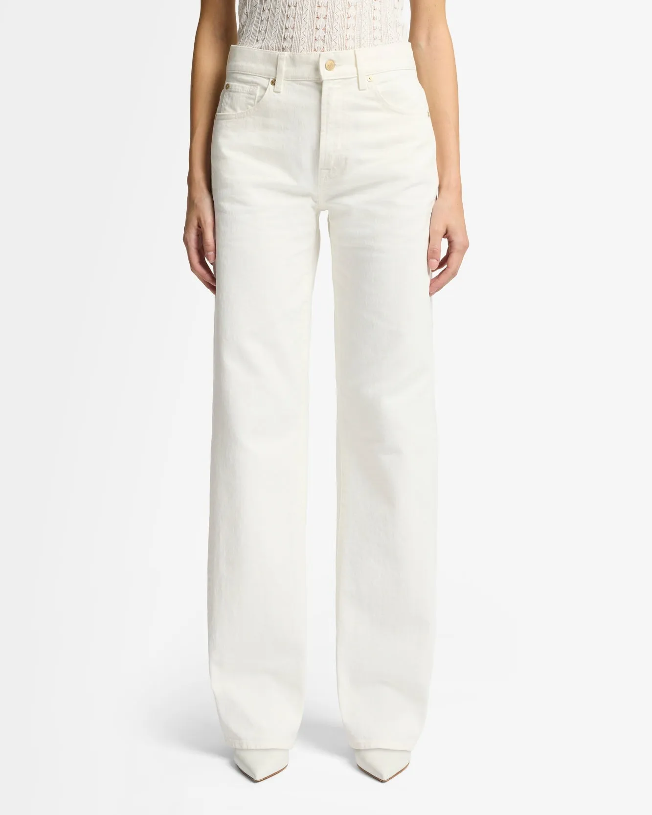 MANKIND Tess Trouser in Milky Way sold by 7 For All Mankind product image thumbnail 3