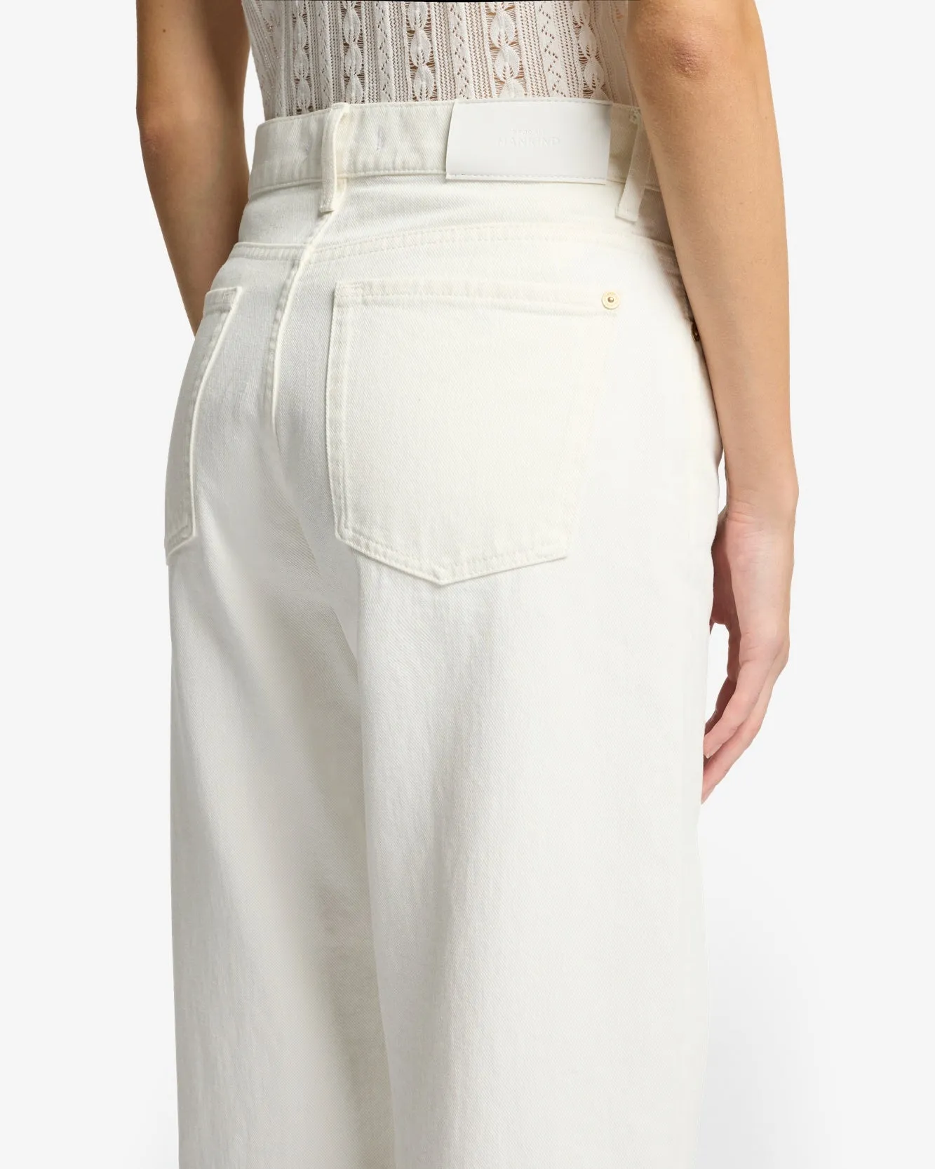 MANKIND Tess Trouser in Milky Way sold by 7 For All Mankind product image thumbnail 4
