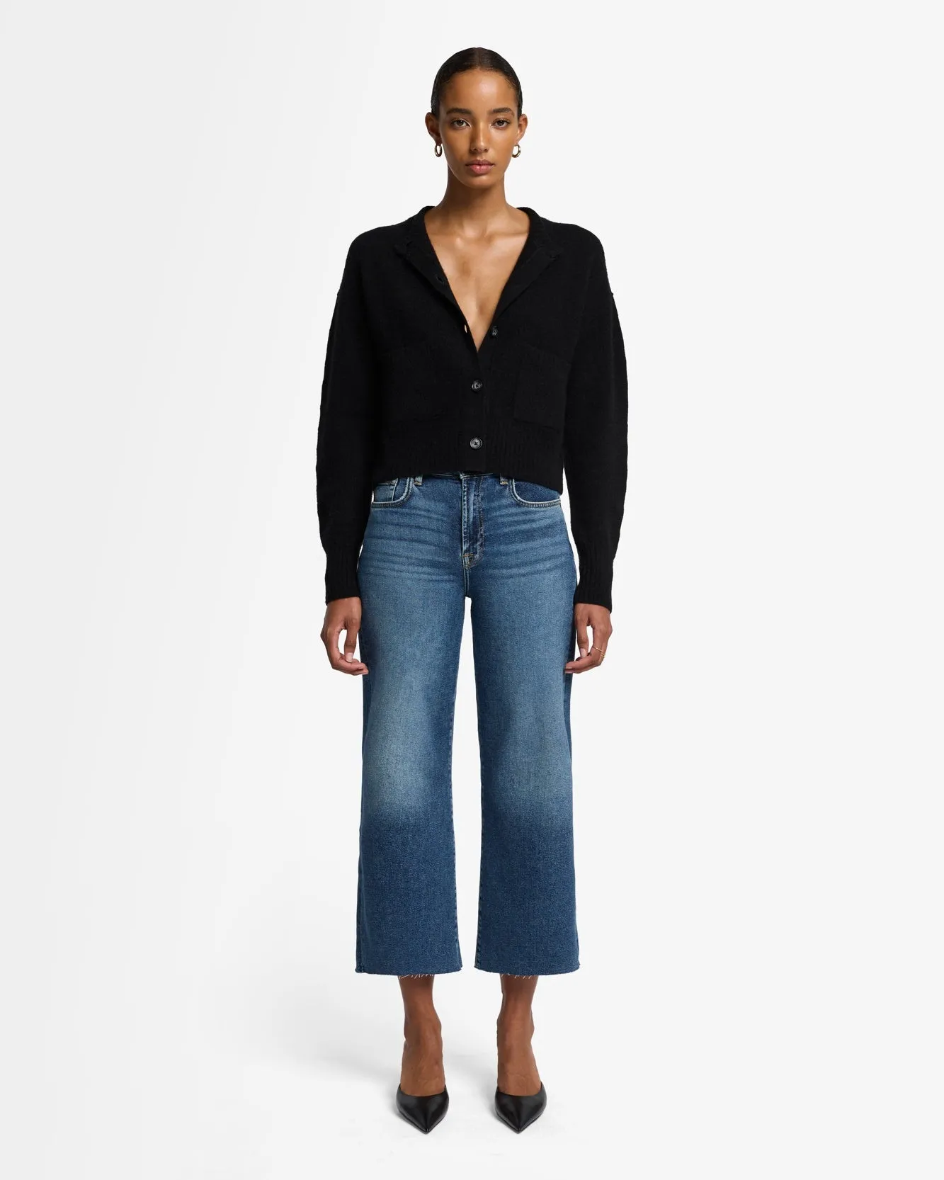 Luxe Vintage Cropped Alexa in Bay sold by 7 For All Mankind