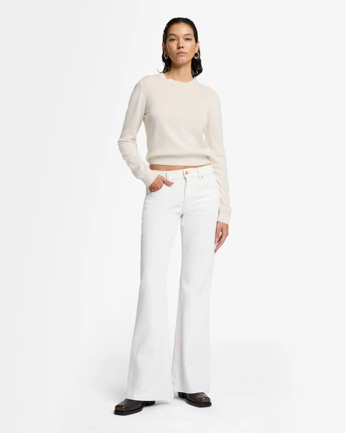 MANKIND Spencer Flare in Milky Way sold by 7 For All Mankind