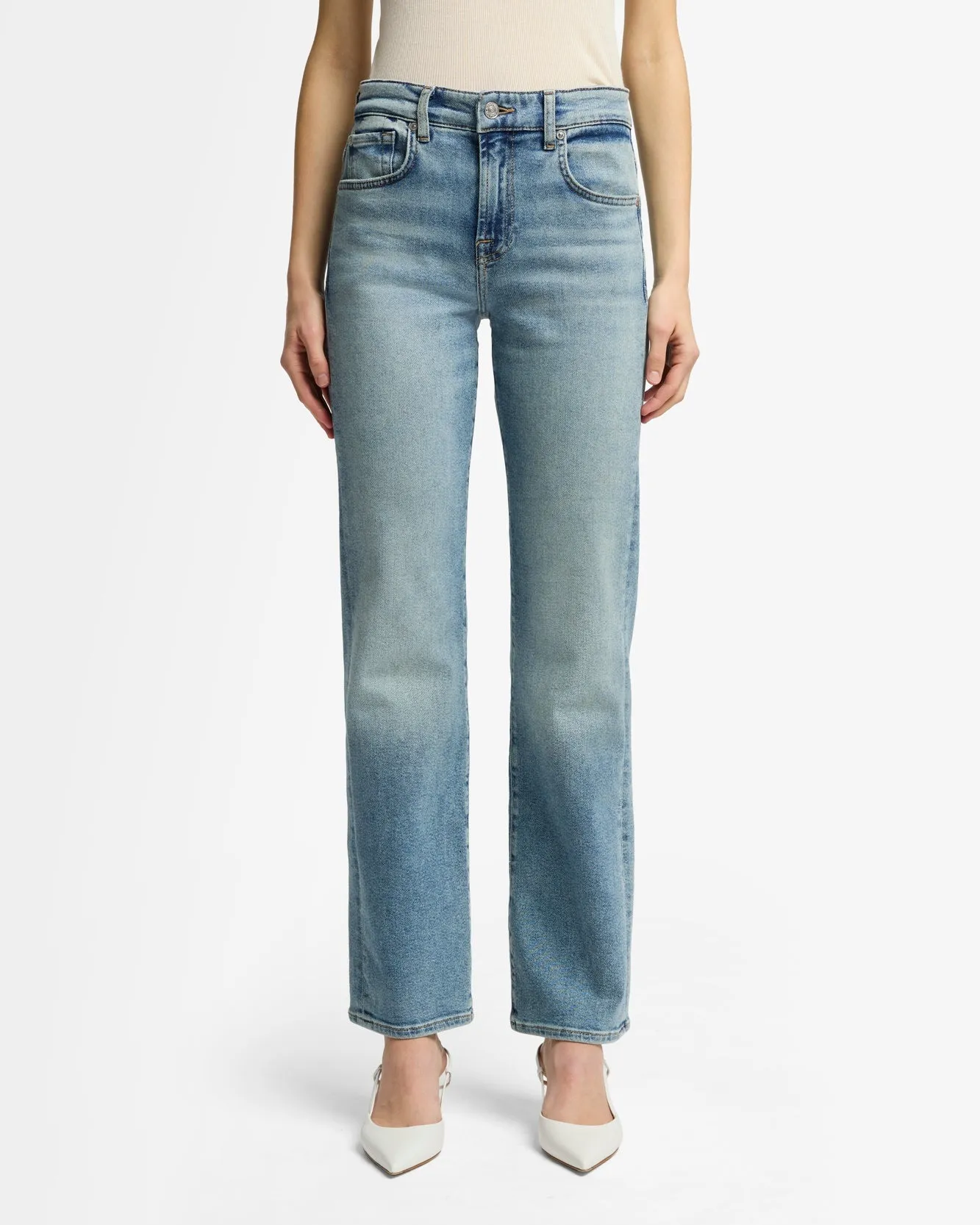 Luxe Vintage Calie Straight Ankle in Amuse Me sold by 7 For All Mankind product image thumbnail 3