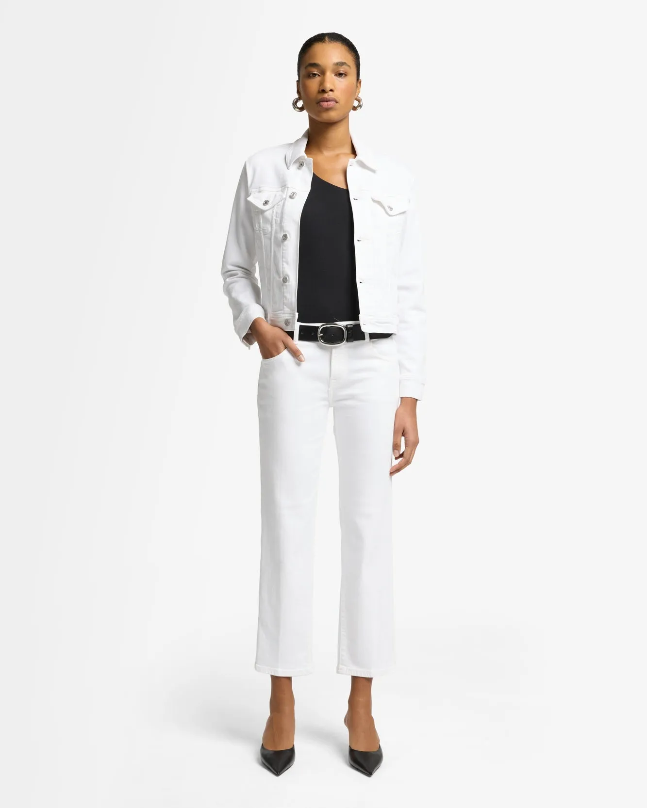 Luxe Vintage Calie Straight Ankle in Soleil sold by 7 For All Mankind product image thumbnail 2