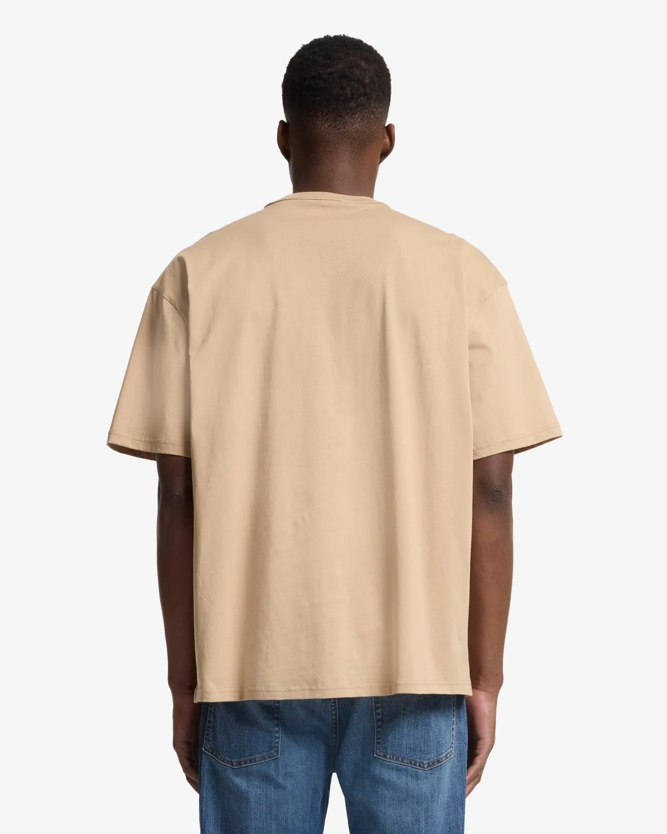 Short Sleeve Relaxed Tee in Beige sold by 7 For All Mankind product image thumbnail 5