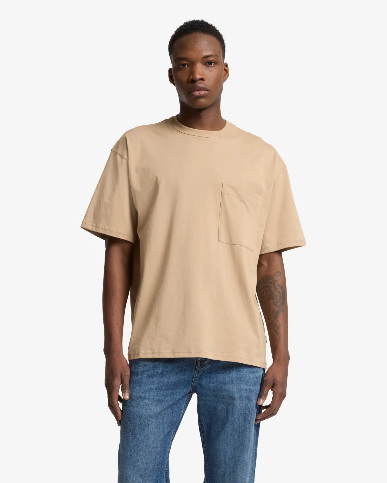 Short Sleeve Relaxed Tee in Beige sold by 7 For All Mankind product image thumbnail 2