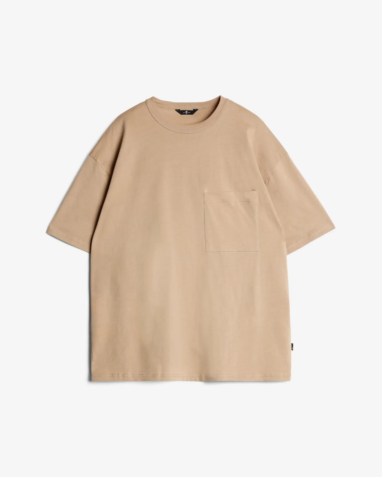 Short Sleeve Relaxed Tee in Beige sold by 7 For All Mankind