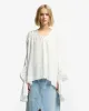 Silk Blend Ariel Shirt in White sold by 7 For All Mankind